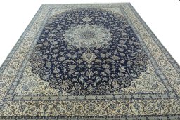 Surface texture of 2000s Nain rug with natural Cork and intricate pattern