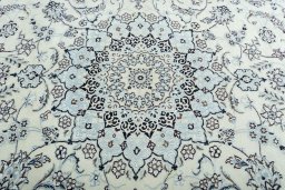 Central medallion detail of New Nain rug from Iran / Persia