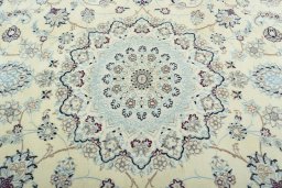 Central medallion detail of New Nain rug from Iran / Persia
