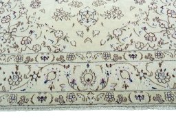 Full view of 2000s Nain rug from Iran / Persia, 215 × 155 cm in Beige tones