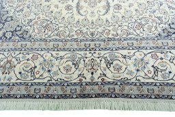 Full view of 2000s Nain rug from Iran / Persia, 330 × 211 cm in Beige tones