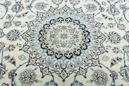 Central medallion detail of New Nain rug from Iran / Persia
