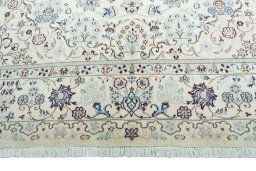 Full view of New Nain rug from Iran / Persia, 311 × 196 cm in Beige tones