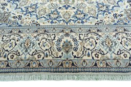 Full view of 2000s Nain rug from Iran / Persia, 295 × 198 cm in Beige tones