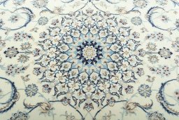 Central medallion detail of New Nain rug from Iran / Persia
