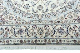 Full view of New Nain rug from Iran / Persia, 303 × 200 cm in Beige tones