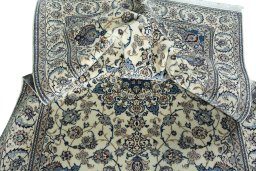 Surface texture of New Nain rug with natural Cork and intricate pattern