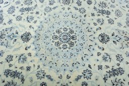 Central medallion detail of New Nain rug from Iran / Persia