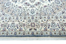 Full view of 2000s Nain rug from Iran / Persia, 305 × 207 cm in Beige tones