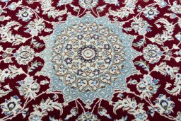 Central medallion detail of New Nain rug from Iran / Persia