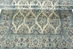 Close-up detail of New Nain rug from Iran / Persia showing Cork weave