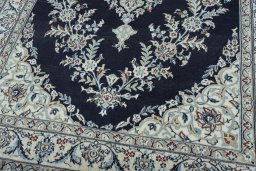 Close-up detail of New Nain rug from Iran / Persia showing Cork weave