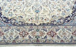 Full view of 2000s Nain rug from Iran / Persia, 340 × 252 cm in Beige tones