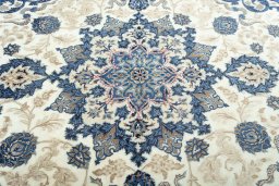 Central medallion detail of 2000s Nain rug from Iran / Persia