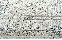 Full view of 2000s Nain rug from Iran / Persia, 294 × 197 cm in Beige tones