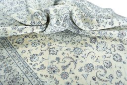 Surface texture of New Nain rug with natural Wool and intricate pattern