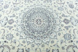 Central medallion detail of New Nain rug from Iran / Persia