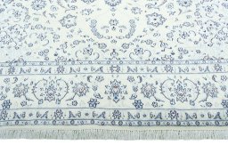 Full view of New Nain rug from Iran / Persia, 349 × 252 cm in Beige tones