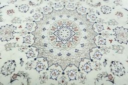 Central medallion detail of 2000s Nain rug from Iran / Persia