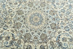 Central medallion detail of 2000s Nain rug from Iran / Persia
