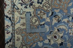 Close-up detail of 2000s Nain rug from Iran / Persia showing Wool weave