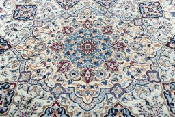Central medallion detail of New Nain rug from Iran / Persia