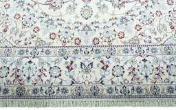 Full view of 2000s Nain rug from Iran / Persia, 352 × 241 cm in Beige tones