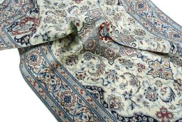 Surface texture of New Nain rug with natural Wool and intricate pattern