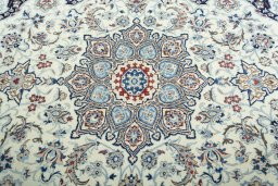 Central medallion detail of New Nain rug from Iran / Persia