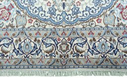 Full view of Unknown Nain rug from Iran / Persia, 262 × 165 cm in Beige tones