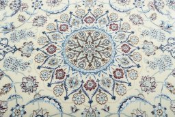 Central medallion detail of New Nain rug from Iran / Persia