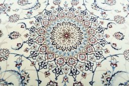 Central medallion detail of New Nain rug from Iran / Persia