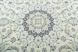 Central medallion detail of New Nain rug from Iran / Persia