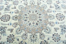 Central medallion detail of 2000s Nain rug from Iran / Persia