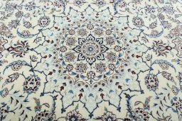 Central medallion detail of New Nain rug from Iran / Persia