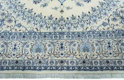 Full view of New Nain rug from Iran / Persia, 350 × 248 cm in Beige tones