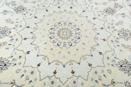 Central medallion detail of New Nain rug from Iran / Persia