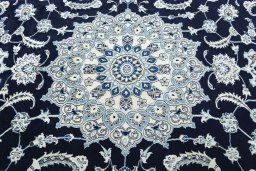 Central medallion detail of New Nain rug from Iran / Persia
