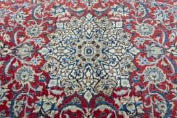 Central medallion detail of New Nain rug from Iran / Persia