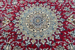 Central medallion detail of New Nain rug from Iran / Persia