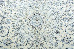 Central medallion detail of New Nain rug from Iran / Persia