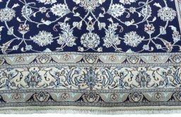 Full view of 2000s Nain rug from Iran / Persia, 291 × 200 cm in Blue tones