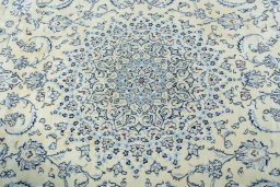 Central medallion detail of New Nain rug from Iran / Persia