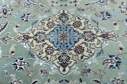 Central medallion detail of New Nain rug from Iran / Persia