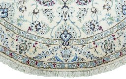 Central medallion detail of New Nain rug from Iran / Persia