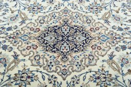 Central medallion detail of New Nain rug from Iran / Persia