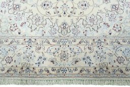 Full view of 2000s Nain rug from Iran / Persia, 300 × 211 cm in Beige tones