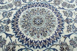 Central medallion detail of New Nain rug from Iran / Persia