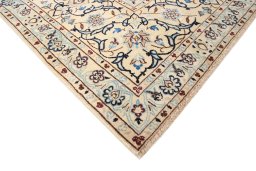 Central medallion detail of 1990s Nain rug from Iran / Persia