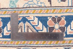 Close-up detail of 2004s Nain rug from Iran / Persia showing Wool weave